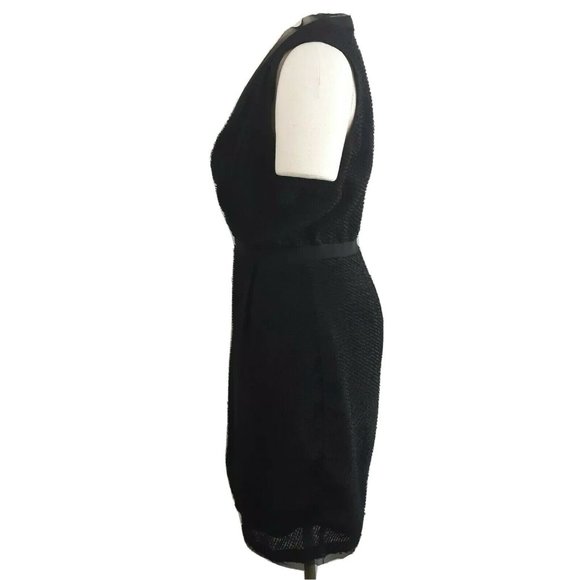 Max & Cleo Black Dress 8 EUC Sheer Tulle Ribbon Sleeveless - Picture 5 of 11